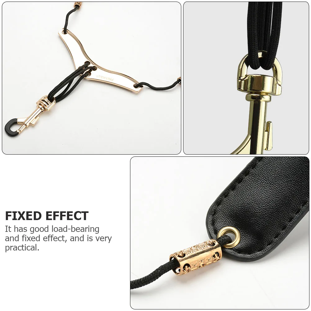 

Saxophone Strap Universal Adjustable Black Nylon Shoulder Belt Comfortable Durability Practical Load bearing