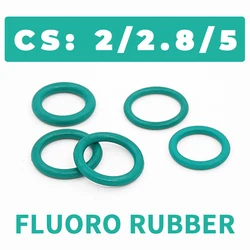 Thickness CS2/2.8/5mm Green FKM O-ring FPM fluorine rubber sealing gasket elasticity rubber washer ring Spot wholesale