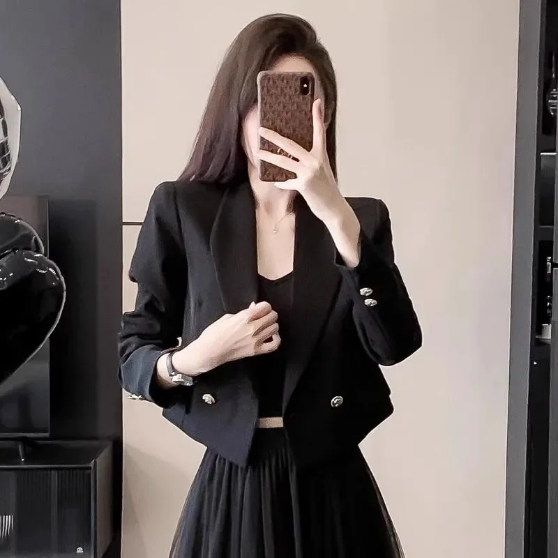

Women's Solid Color Button Long Sleeve Lapel Cardigan Jacket Suit Commuting Fashion Casual Loose Top