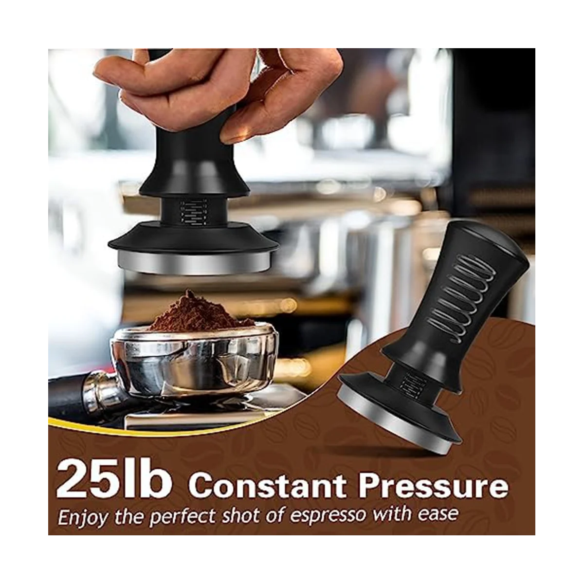 A14G-مكبس قهوة اسبريسو 53 ملم، مجموعة مكبس اسبريسو ذات ضغط ثابت محملة بنابض، لمحبي قهوة باريستا