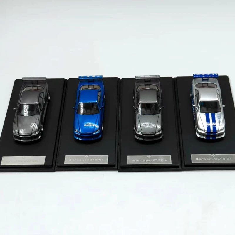 KOD 1/64 Skyline GTR R34 Legering Simulatie Automodel Statische collectie Versierd Vakantiegeschenken Speelgoed