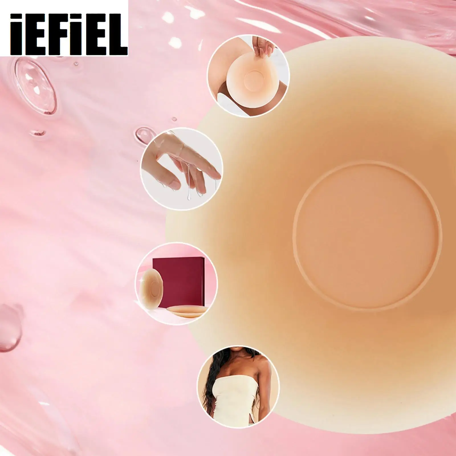 

Silicone Nipple Cover Women Invisible Silicone Ultra-thin Adhesive-free Double Nipple Breathable Nipple Covers for Daily Wear
