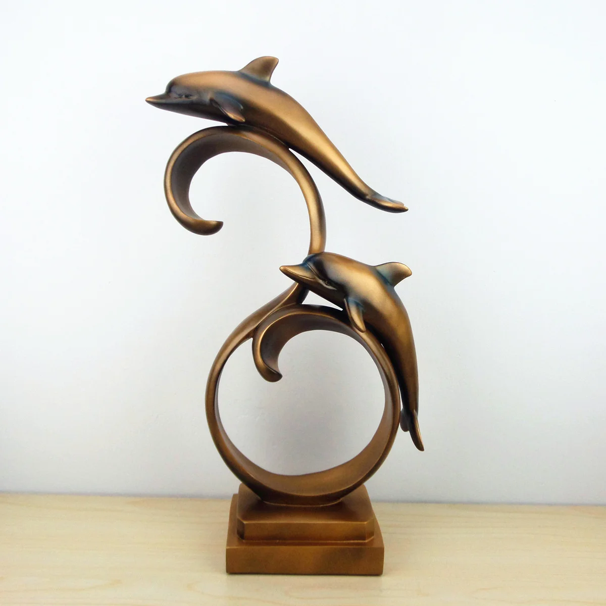 

Enlarged surfing dolphin decoration living room TV wall partition dining side cabinet decoration resin crafts
