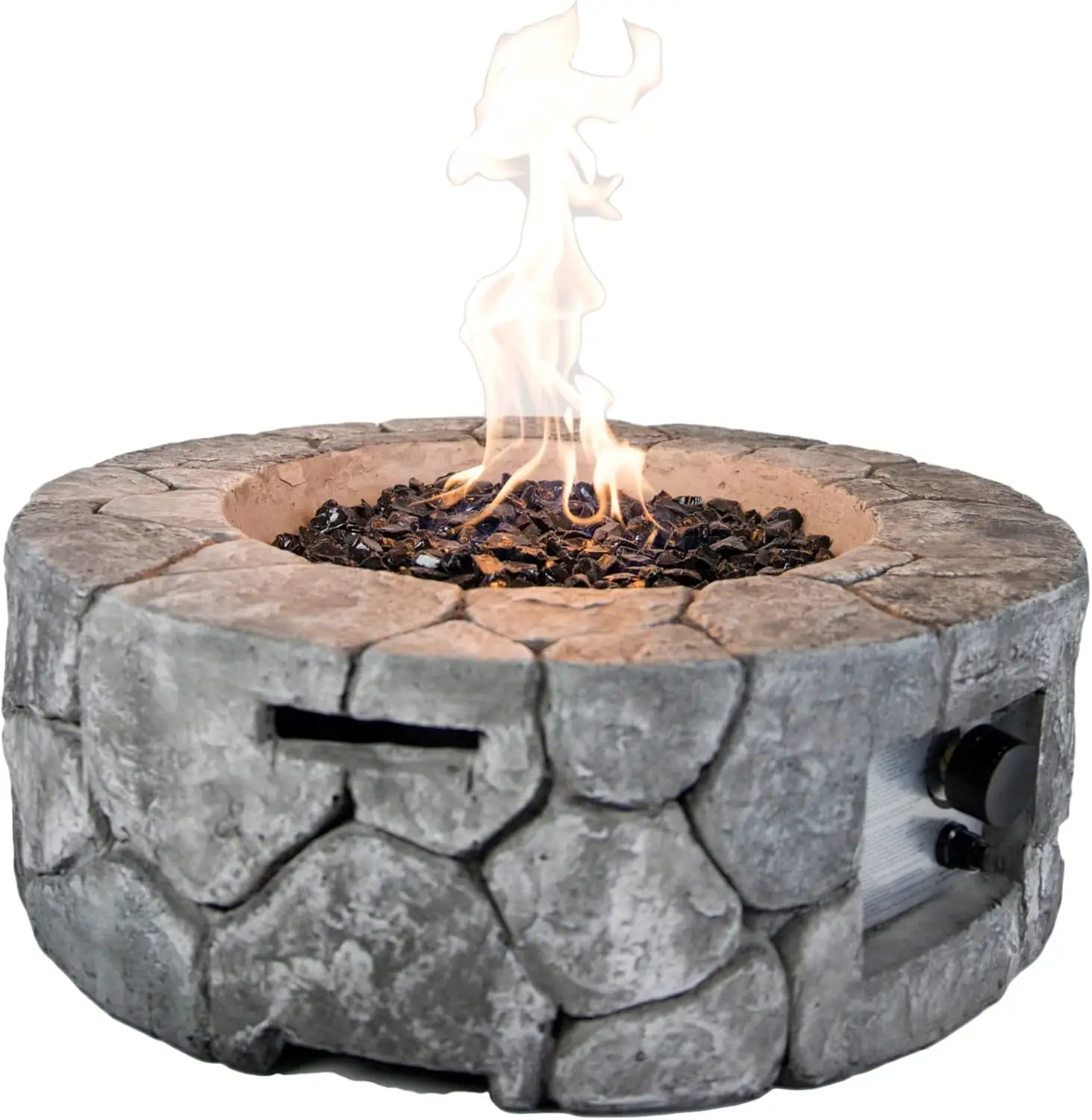 HF09501AA Edinburgh 40,000 BTU Propane FirePit Table for Patio and Deck Use, MGO Construction, Includes Crystal Glass Beads Prot