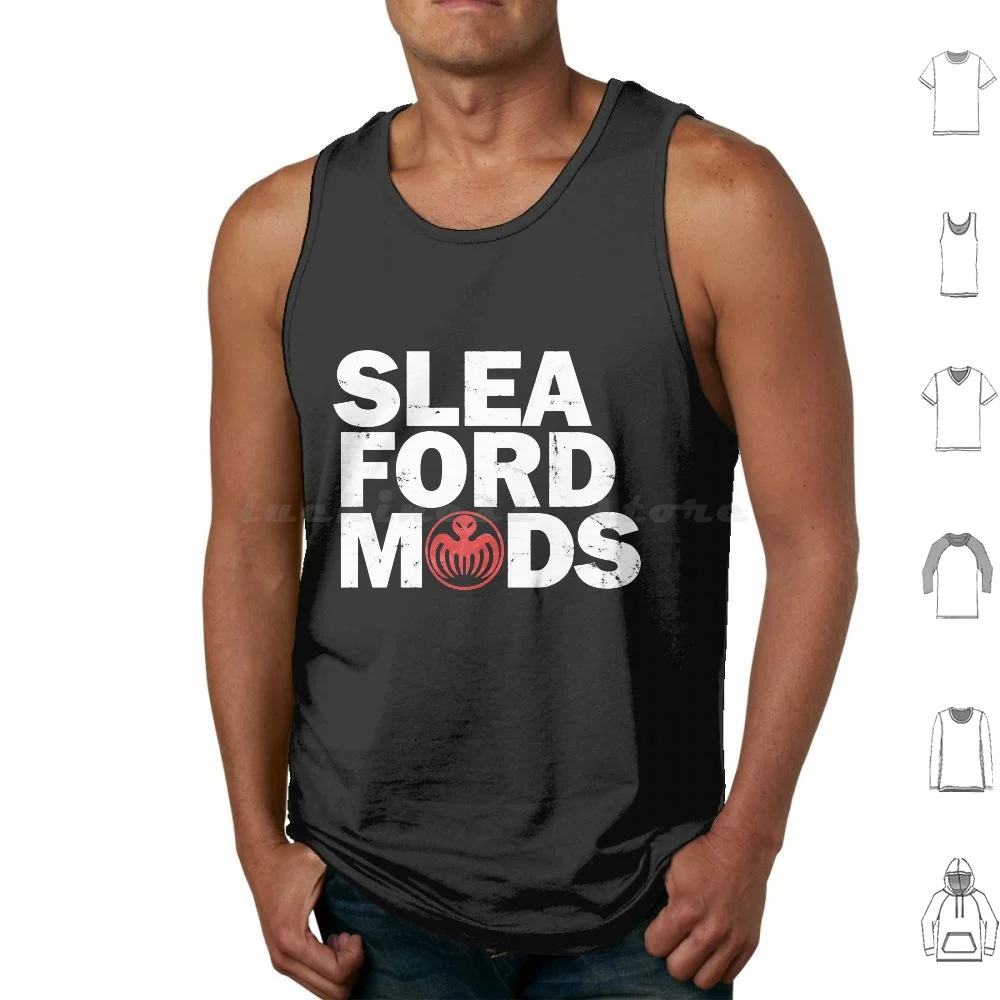 Mods Whitered Tank Tops Vest Sleeveless Music Eton Alive Mods Octopus Spectre Mollusc Rap Hip Hop Cool Retro Vintage Uk Indie