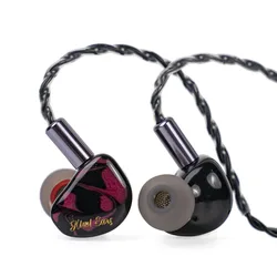 Linsoul Kiwi Ears Cadenza 10mm Beryllium Dynamic Driver IEM 4-core Braided Copper Cable with a 3.5mm Single-ended Termination