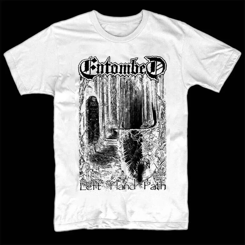 New Entombed - Left Hand Path Cotton White Unisex All size Shirt C201