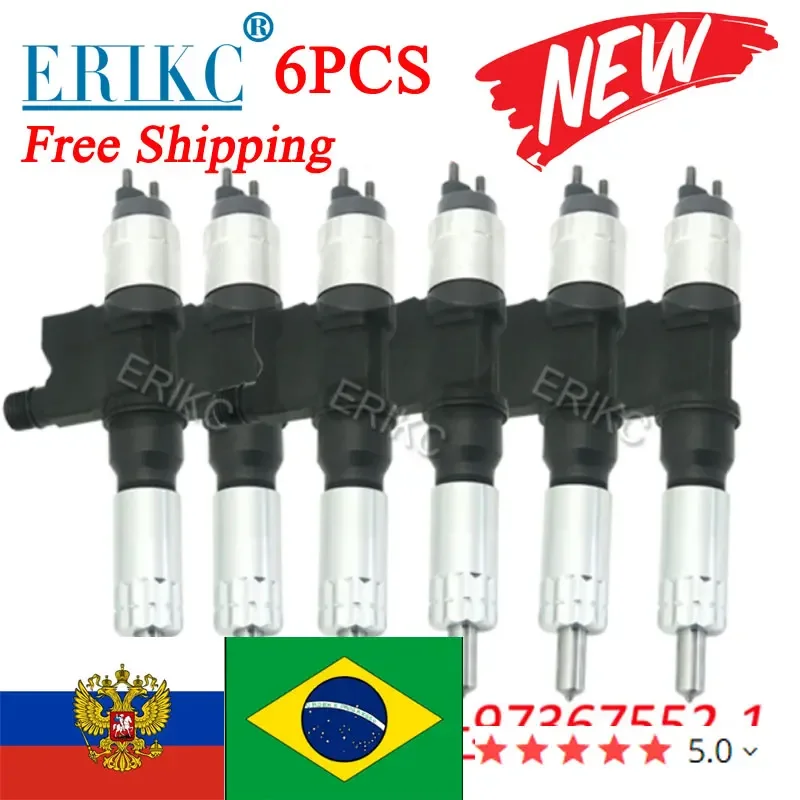 

6PCS 095000-5502 New Diesel Injector 095000-5504 Vehicle Engine Parts Sprayer Assy 095000-5505 for DENSO ISUZU 8-97367552-1