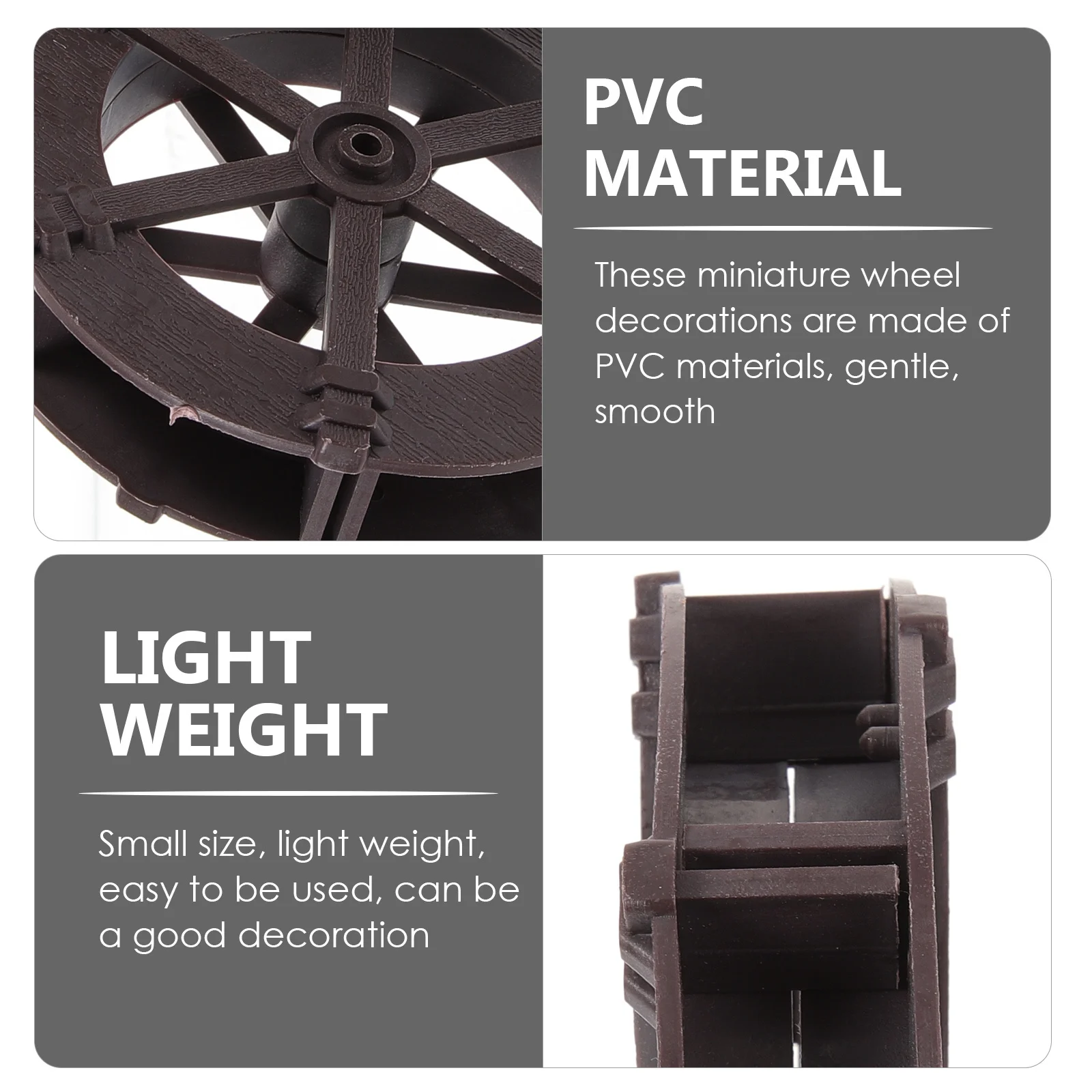 

3Pcs Feng Shui Wheel Aquarium Ornament Miniature Fish Tank Decoration Micro Landscape Decoration Prop Garden Micro Decor