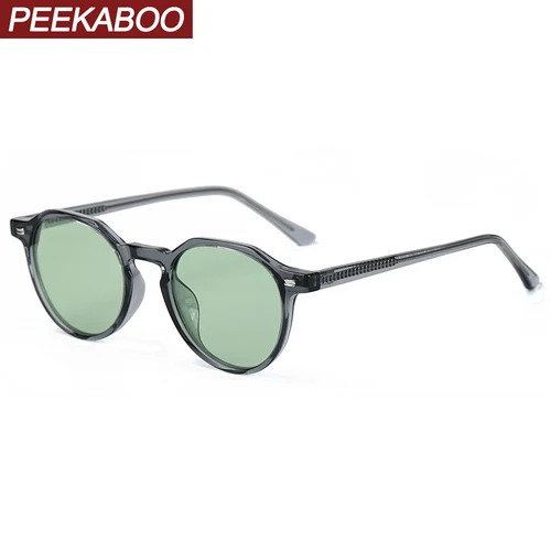Peekaboo TR90 gafas de sol de moda uv400 gafas de sol polarizadas verdes y marrones para hombres y mujeres estilo de verano unisex de acetato