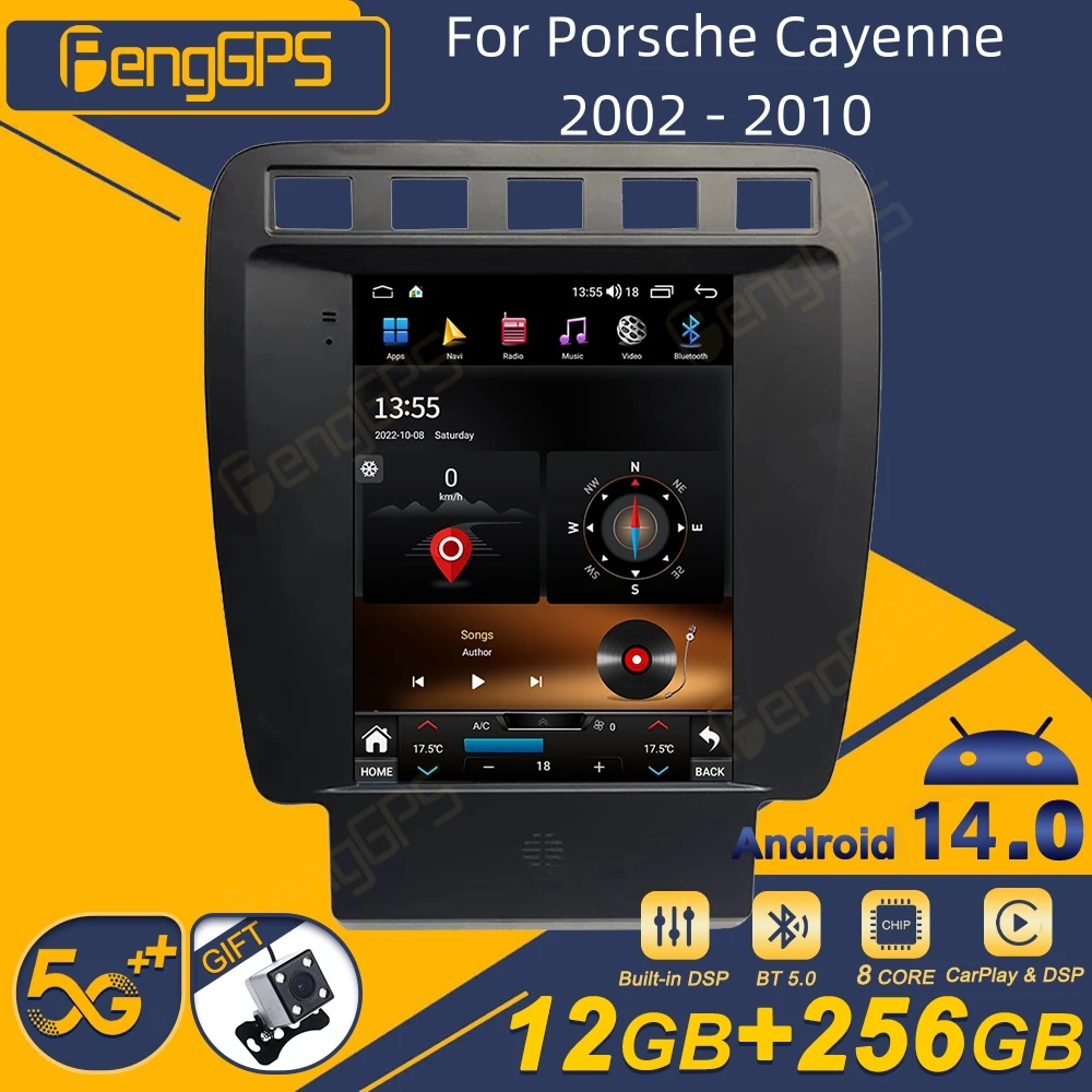 

Для Porsche Cayenne 2002-2010 Android автомобильный радиоприемник беспроводной Carplay стереоприемник авторадио мультимедийный плеер GPS Navi Touch