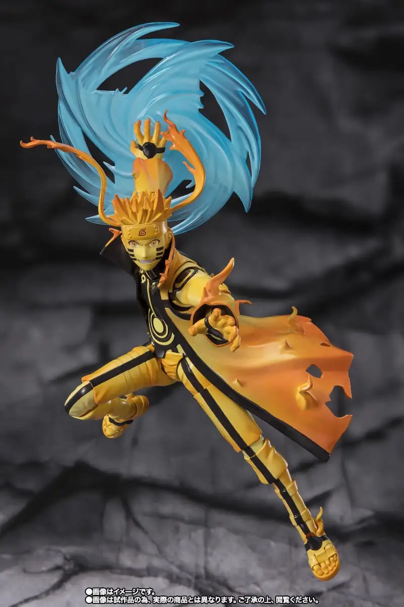 Original Bandai S.h.figuarts Uzumaki Naruto Kurama Link Mode Courageous Strength That Binds  Anime Figure Toy Pvc Model Gift Toy