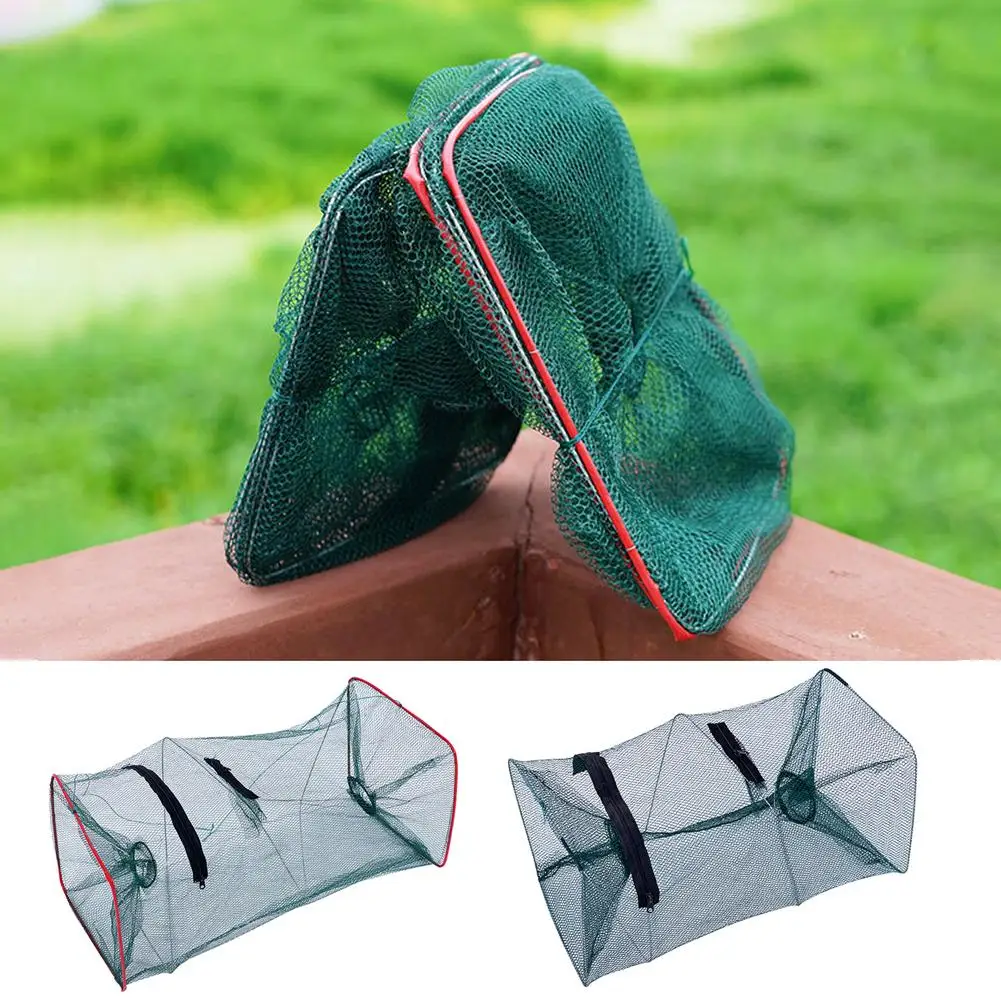 Foldable Fishing Trap Net Shrimp Fish Crab Bait Net Crayfish Shrimp Crab Trap Prawn Mesh Catcher Fishing Tools Fishing K1H7