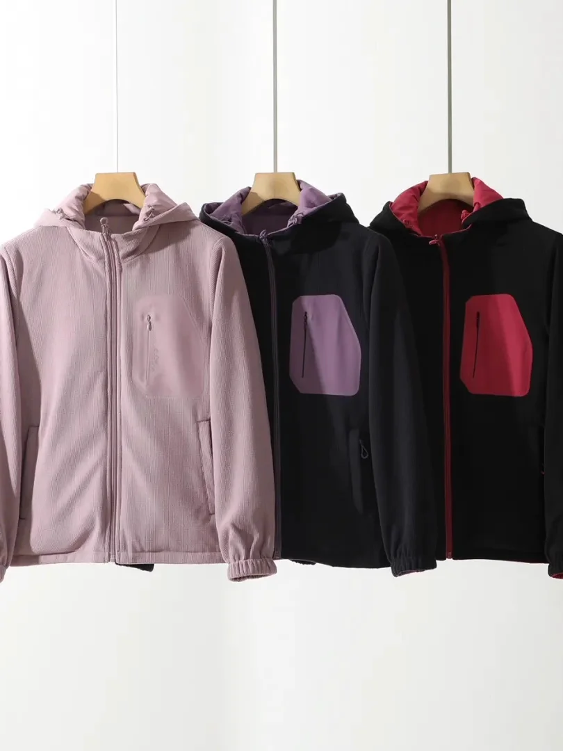 

Уличная двусторонняя куртка для альпинизма с флисовой подкладкой, ветрозащитная, водоотталкивающая, с клетчатым дизайном