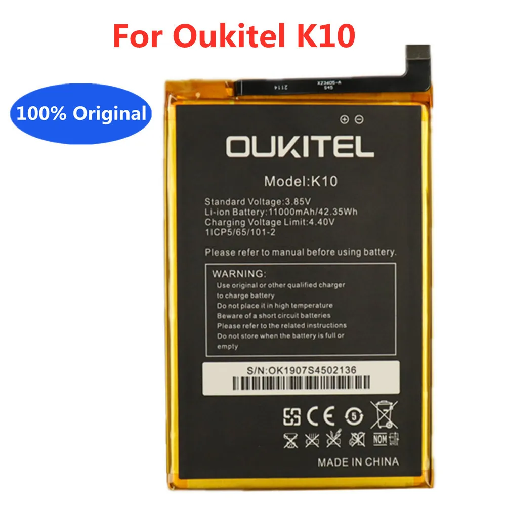 

Oukitel 100% Original 11000mAh K10 Battery For Oukitel K10 Phone High quality Batteries With Tracking Number