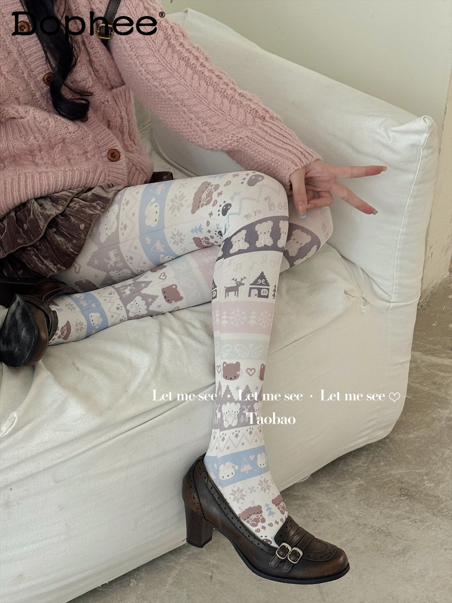 

Y2K субкультура японские оригинальные колготки с принтом милые девушки индивидуальные белые колготки с героями мультфильмов