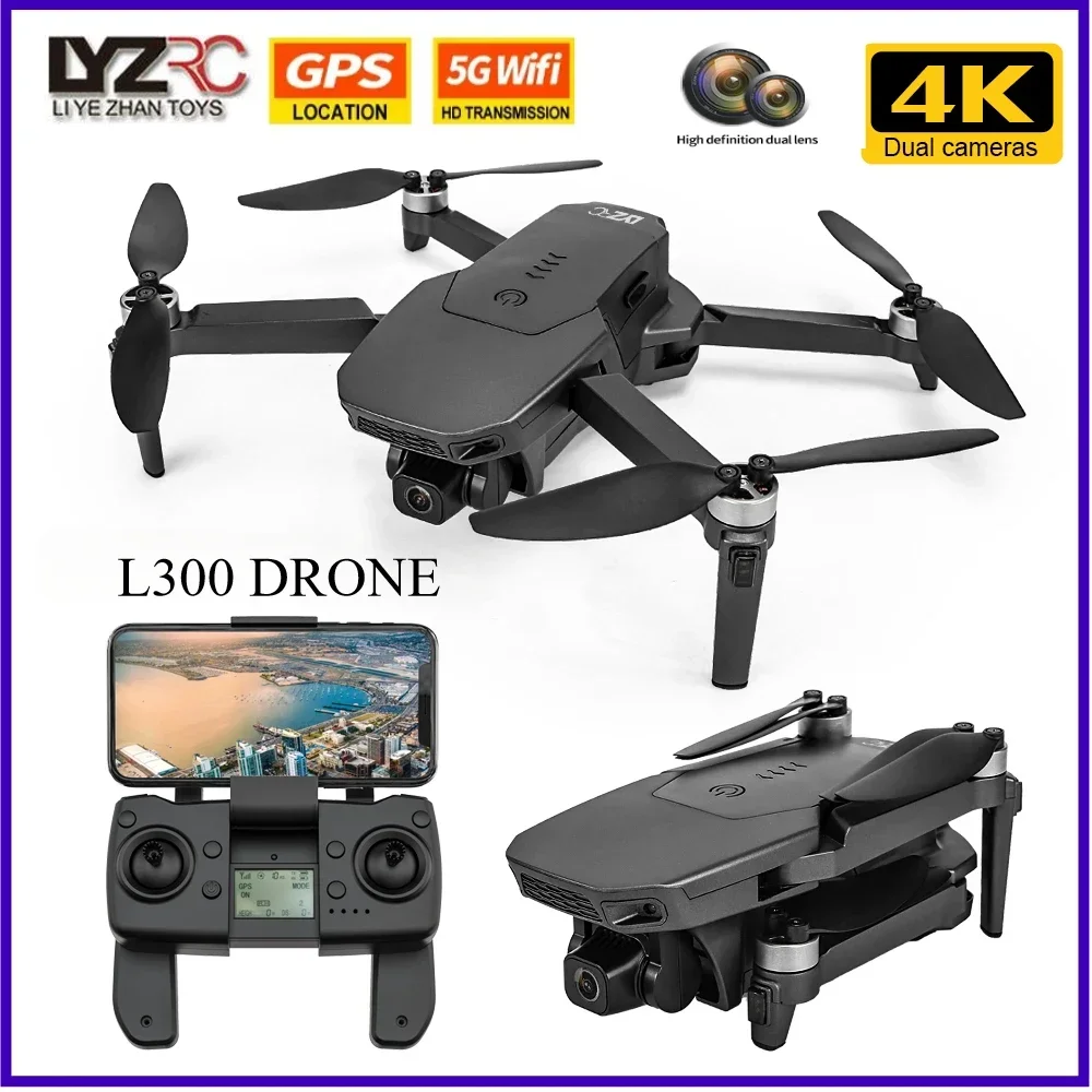 

LYZEC L300 Drone FPV 4K HD Dual Camera GPS 5G 3-Axis Brushless Optical Flow Obstacle Avoidance Quadcopter RC Drone Toys Gift