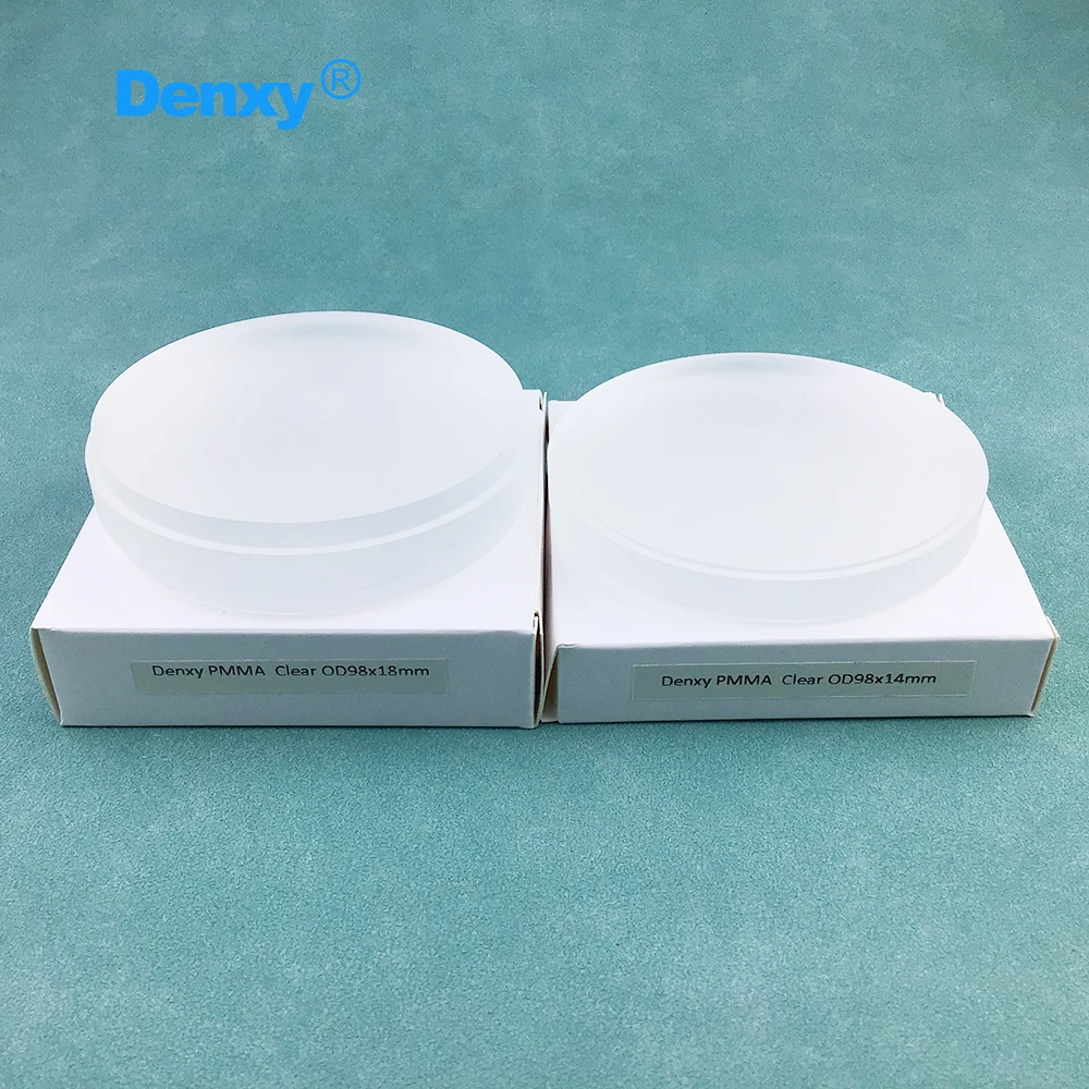 DENXY Klare PMMA-Scheibe 98mm, einlagiger, transluzenter Harzblock, CAD/CAM-Fräsmaterial für Zahnprothesen, Dentallabormaterialien für temporäre Kronen – Detail 6