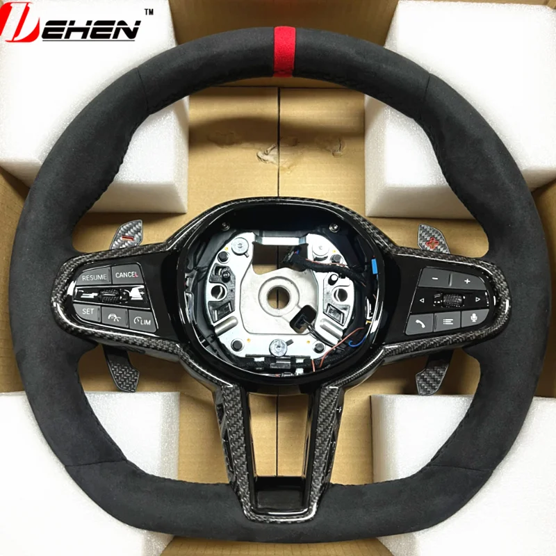 Car Steering Wheel Carbon Fiber Perforated  For Toyota Supra GR A90 A91 MKV MK5 MK4 2020-2025 Racing Sport Wheel