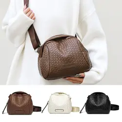 Luxury Brand Shell Bag Women Crossbody Bag Woven pattern Shoulder Bags Leather Chest Bag Fashion Phone Purses Ladies Waist Bags