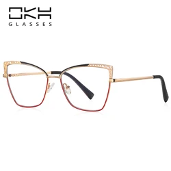 OKH Fashion optical Frame Brand Design Women Eyeglasses Can Customized Prescription Anti-blue Light Prescription Glasses 3106