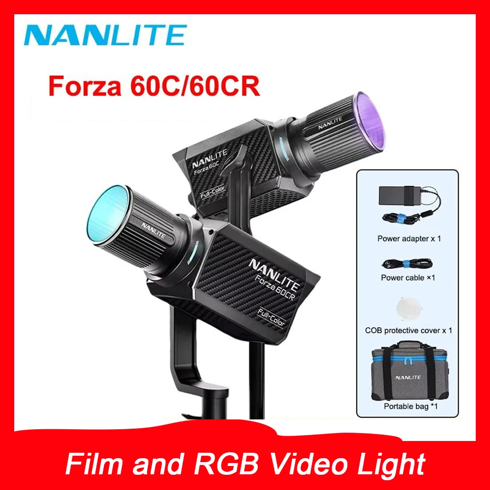 Nanguang Nanlite for Forza 60CR Film and RGB Video Light Portable Led Fill Light Ambient Video Location Photography Light