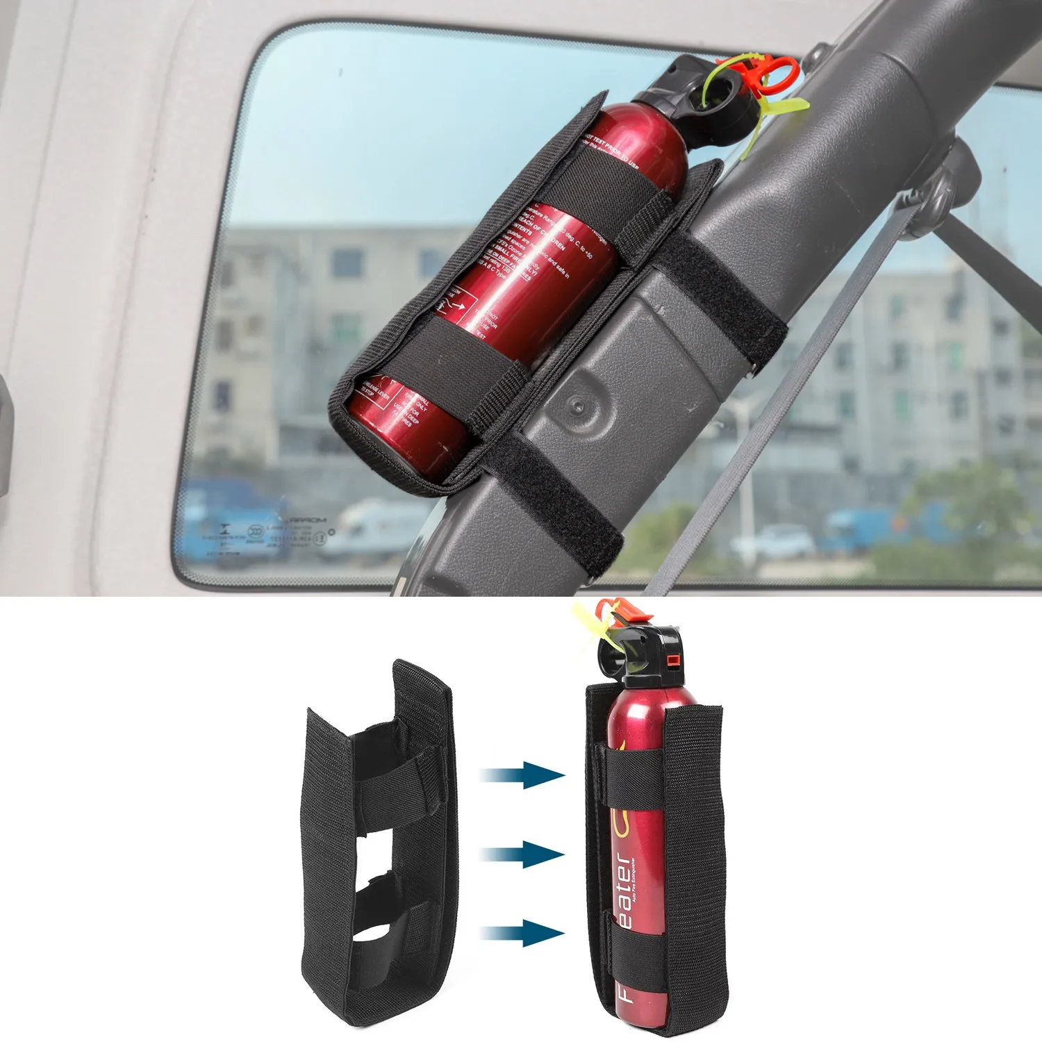 

Roll Bar Fire Extinguisher Mount Holder for Jeep Wrangler Unlimited CJ YJ LJ TJ JK JKU JL JLU 4XE Gladiator JT Accessories 1Set