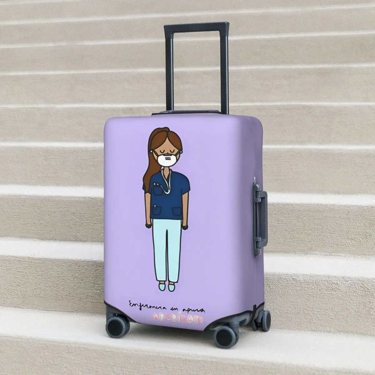 

Enfermera En Apuros Doctor Nurse Suitcase Cover Cruise Trip Flight Practical Luggage Accesories Protection