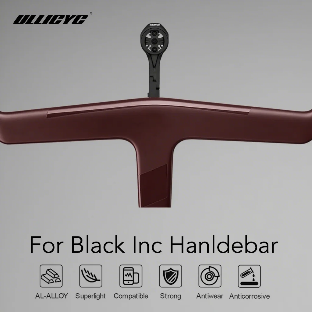 Ullicyc für AB01/AB02 integrierte Lenkercomputerhalterung, kompatibel mit Gopro/GPS/Garmin/Bryton/Wahoo, Aluminiumlegierung