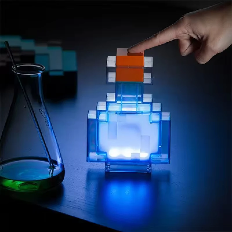 MC Game Potion Bottle Night Light 7 Colors Changing LED Lamp Rechargeable Tap Control Atmosphere Decor for Bedroom Desk Gifts view 2