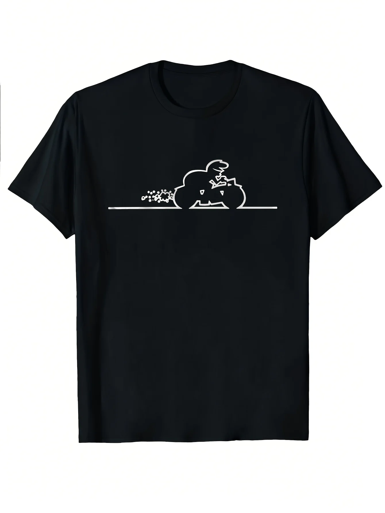 Oswaldo Cardoli Men's Universal Printed T-shirt - Italian Motorcycle Style Line Design Unique Art Clothing