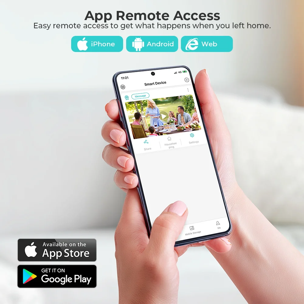 Reobiux 8MP 4K Wifi PTZ Camera Outdoor 1080P IP Camera Auto Tracking Full Color Night Vision Wireless Audio Security CCTV Camera