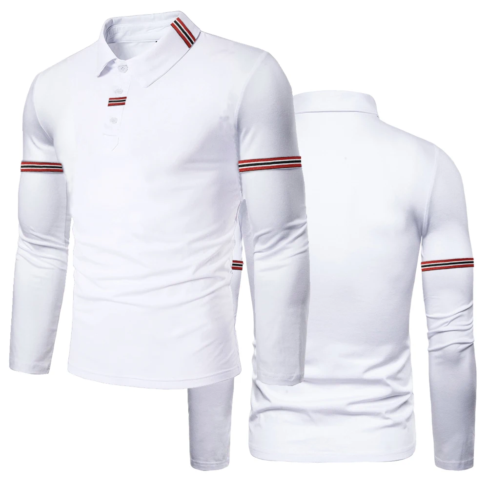 HDDHDHH Brand Men's Long Sleeve Polo Shirt Lapel Top