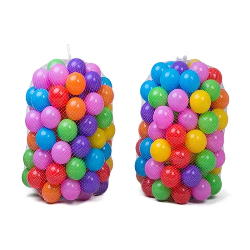 Colorido divertido plástico pit balls para crianças, bolas para bebês, festas de aniversário de crianças, eventos, jogos de playground, piscina tenda, 100pcs