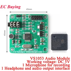 5Pcs/1pc VS1053 Audio MP3 Player Module Development Board onboard Recording SPI OGG Encoding Record Control Signal Filter DC 5V