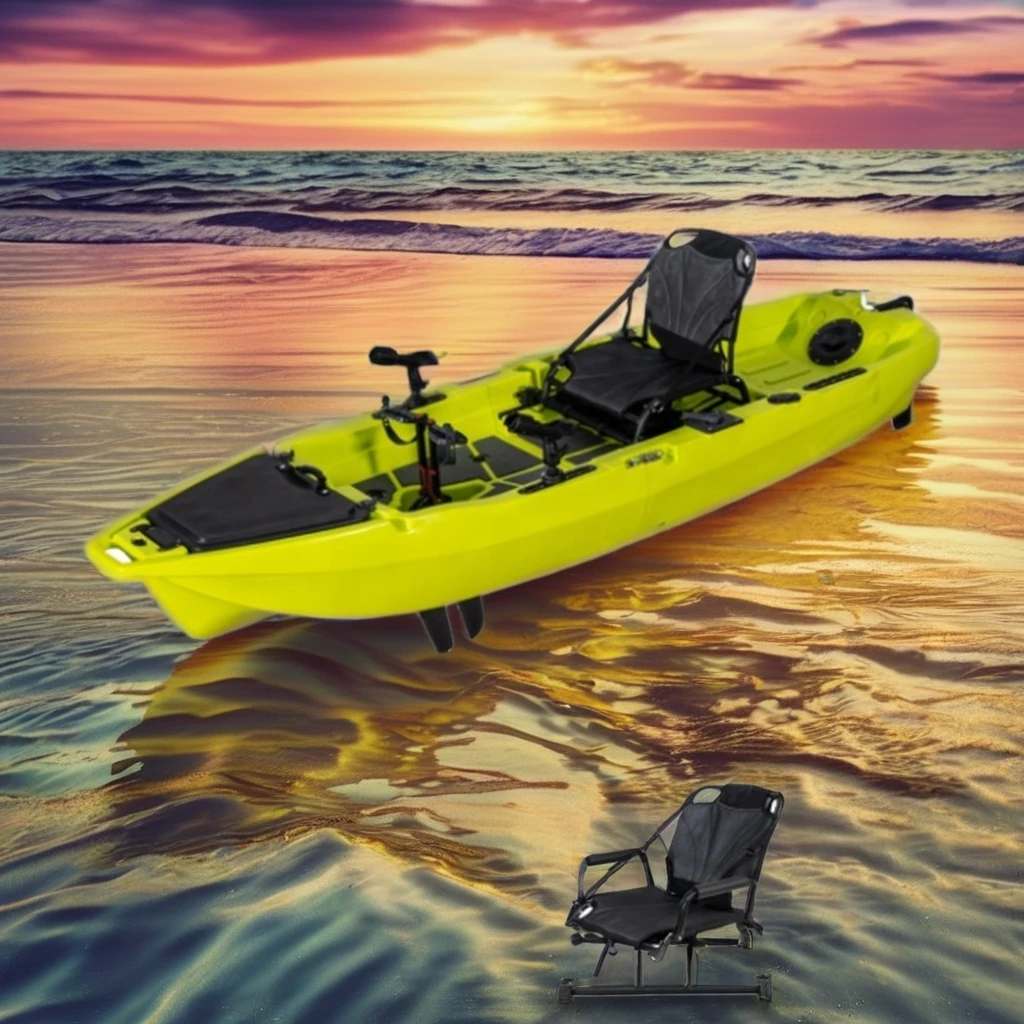 Lldpe/ Hdpe Kayak Rotomolded in plastica Nuovo design 3M 1 persona Kayak da pesca modulare con pedale