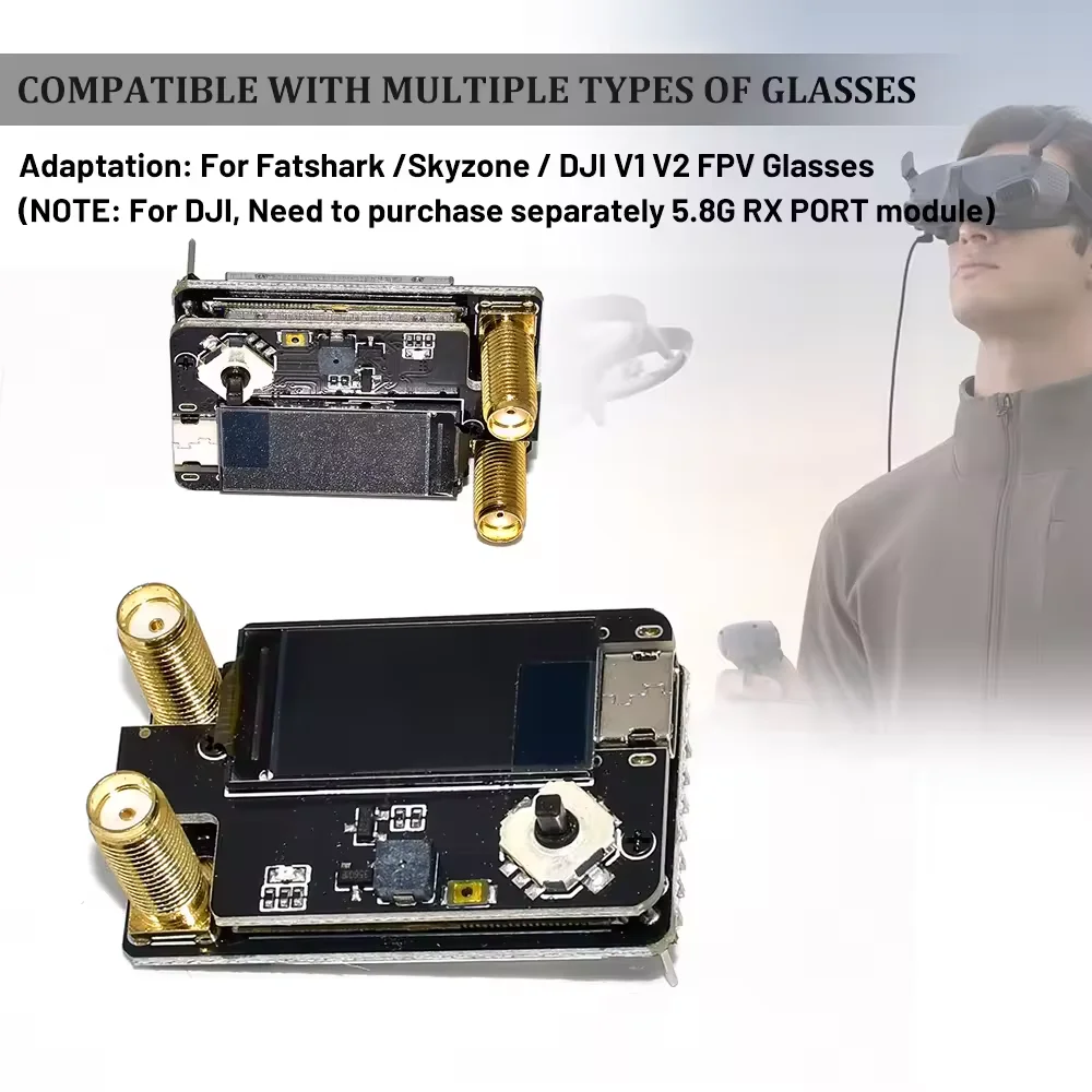 

Skyzone Glasses 6.1G VRX 4.9G 5.8G Receiving Module Direct Insertion FatShark DJI V1V2 Glasses VRX FPV Crossover Machine Parts