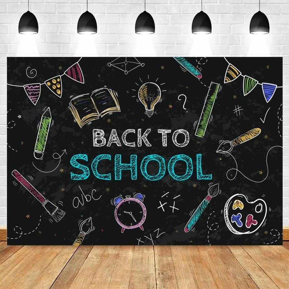 Black Blackboard Penci Back to School Custom Backdrop Photography Children Gift Graduation Background For Photo Studio Photocall