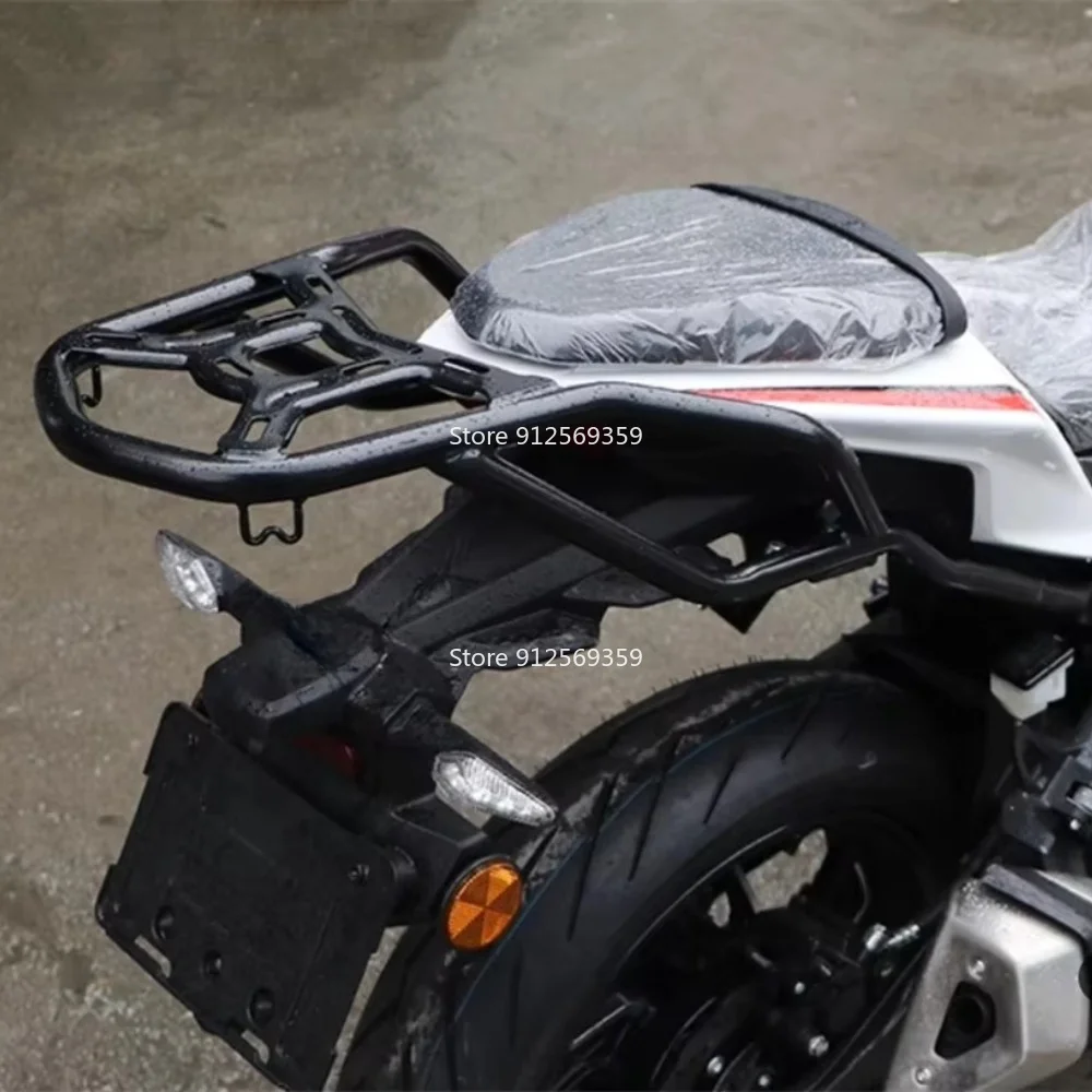 For Haojue DR300 DR250 Rear Side Saddle Bag Box Motorcycle Luggage Rack Carrier with Backrest