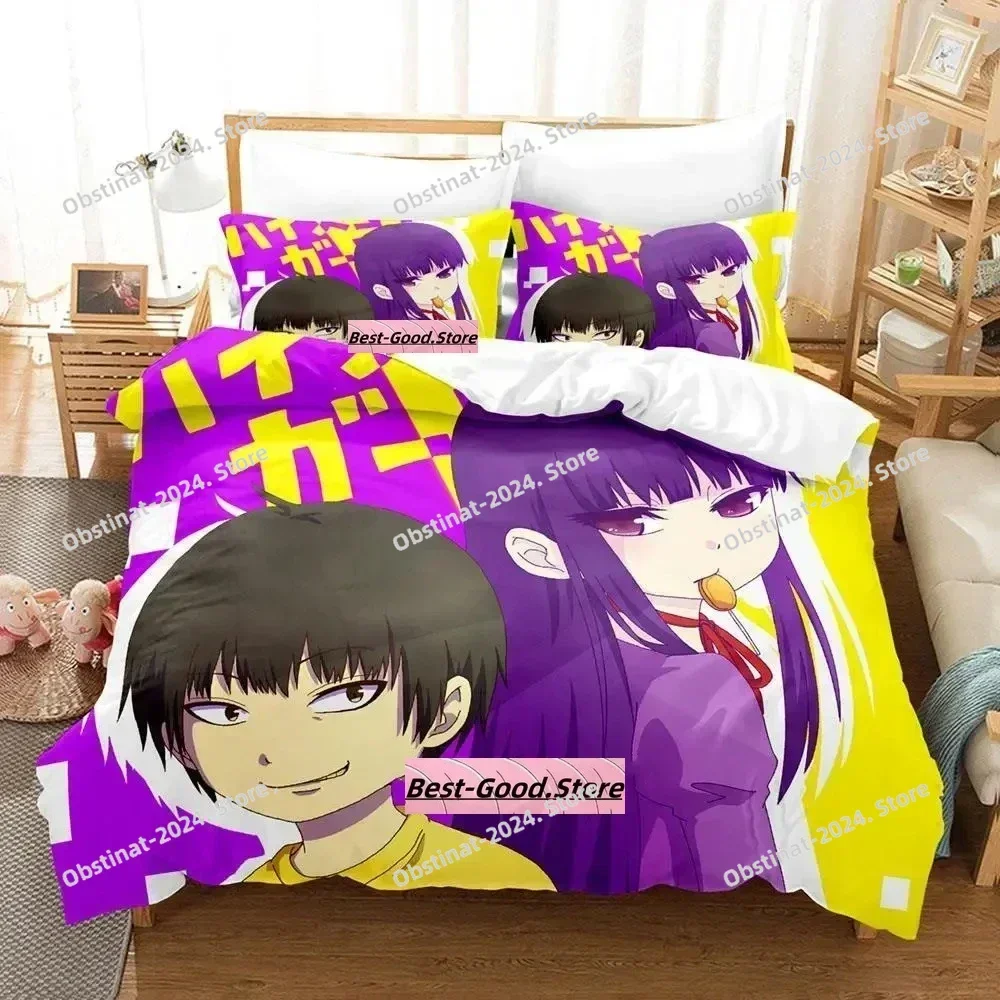 New Hi Score Girl Bedding Set Single Twin Full Queen King Size Bed Set Adult Kid Bedroom Duvetcover Sets Anime parure de lit Bed