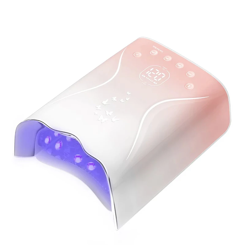 Luxo 110w/78w recarregável lâmpada do prego com fundo do espelho sem fio gel polonês secador manicure máquina sem fio prego uv lâmpada led