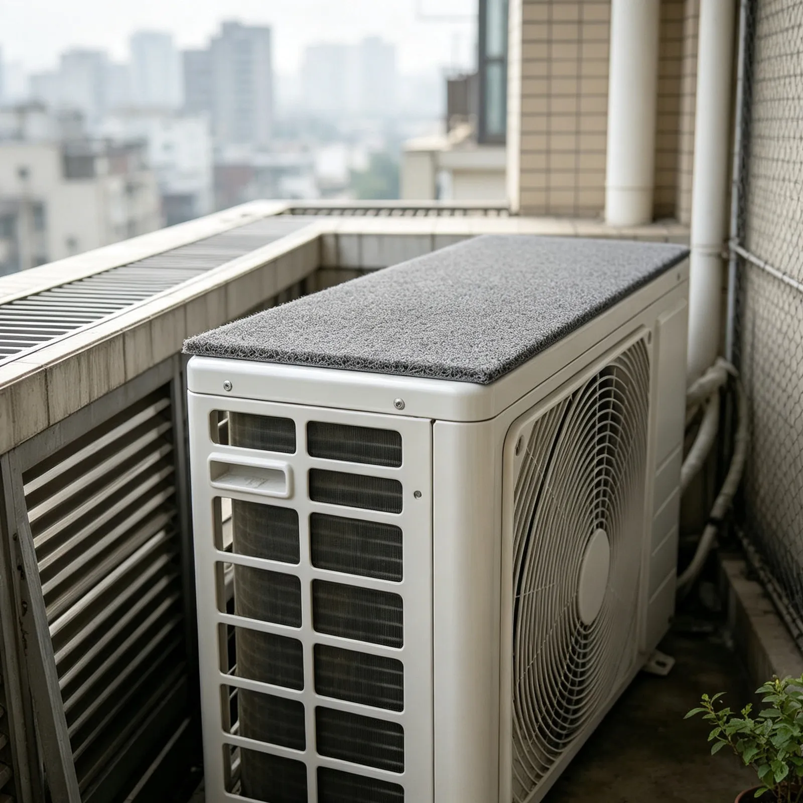 Air Conditioner Drip Cushion 29.5x11.4 Self-Adhesive Noise Blocking Top Pad Waterproof Soundproof Outdoor Air Conditioner Unit