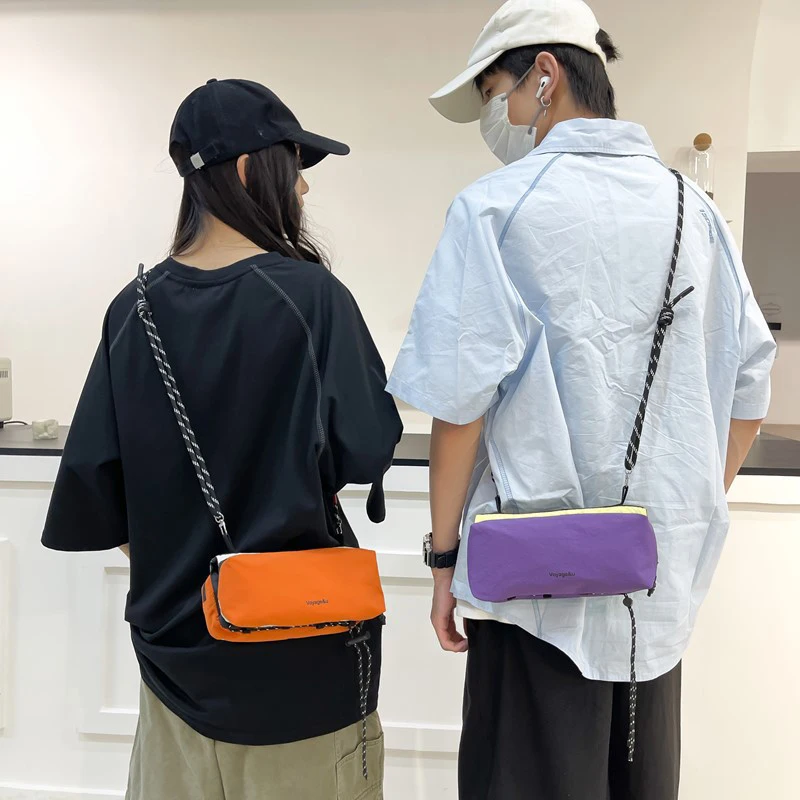 New Light Chest Bags Simple Outdoor Mountaineering Men's Bags Casual All-match Crossbody Bags Solid Color Fashionable Men's Bags