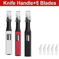 Metal Scalpel Knife Blades Set Leathercraft Carving Pen Blade Replacement Surgical Sculpture Cutting Accessories