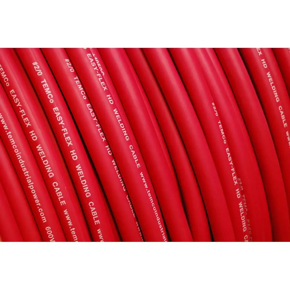 2/0 AWG Welding Lead Car Battery Cable 25 ft. Copper Wire USA Made RED High Flexibility Resistant to Cuts/Abrasion/Flame Meets