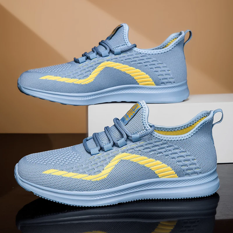 

Men's Mesh Running Sneakers Lightweight Athletic Shoes Knit Gym Trainers Breathable Running Shoes for Men Casual Sports Sneakers