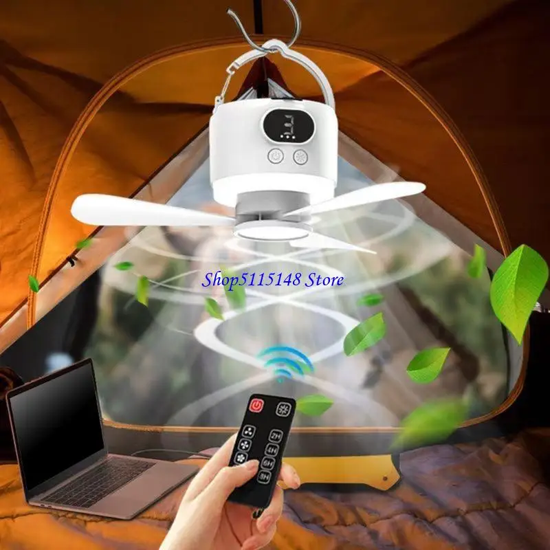 

F3MA 10400mAh USB Charging Ceiling Fan with 3 Adjustable Speeds and Timers Function