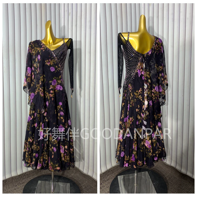 

GOODANPAR платья для соревнований по бальным танцам танцевальные костюмы платье для вальса для танцев одежда для танцев платье американское гладкое