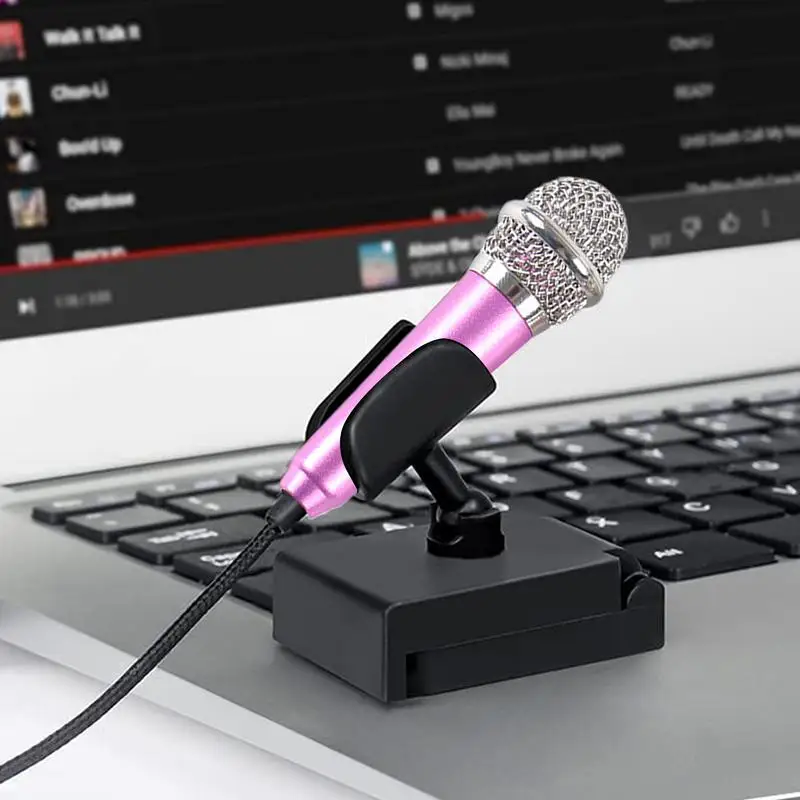 Small ASMR Microphone Lightweight Dynamic Microphone Vlogging Microphone Speaker Amplifier For Singing Podcasting