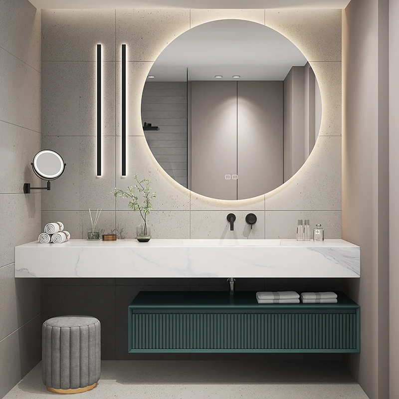 

Bathroom cabinet, rock board, integrated basin, modern and simple bathroom sink, face wash basin, washbasin, solid wood